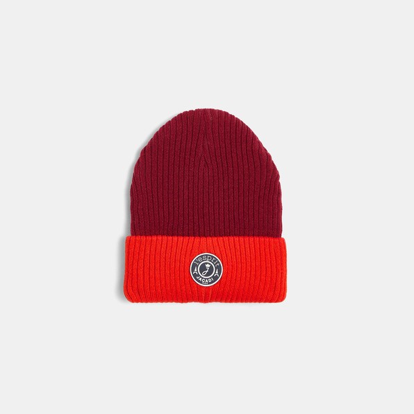 Bonnet enfant bicolore rouge
